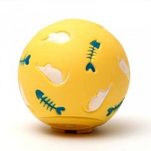 Игрушка-шар под лакомства "Мыши и рыбы", 7,5 см