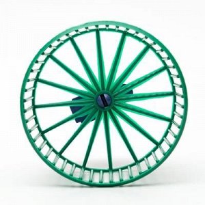 Колесо для грызунов пластиковое, без подставки, 9 см, зелёное