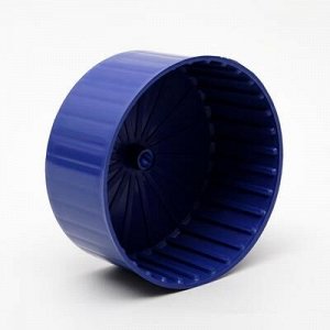 Колесо для грызунов полузакрытое пластиковое, без подставки, 14 см, синее