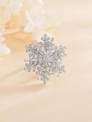 Вращающееся кольцо с декором снежинки