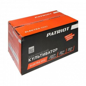 Культиватор электрический PATRIOT ELEKTRA 1000, 1000 Вт, 220 В, 300 об/мин, 360х180 мм