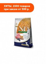 Farmina N&amp;D Dog AG Lamb &amp; Blueberry Puppy Mini сухой низкозерновой корм для щенков мелких пород Спельта/Овес/Ягненок/Черника 800гр