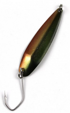 Блесна-колебалка JpFishing Salmon Trolling ST-102(7см, 4.2 гр, бронзово-зеленая, белая)