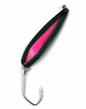 Блесна-колебалка JpFishing Salmon Trolling ST-116(7см, 4.2 гр, зеленая, розовое перо, белая)