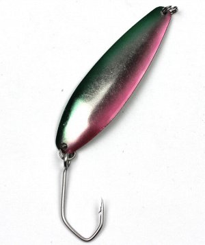 Блесна-колебалка JpFishing Salmon Trolling ST-209(7.5см, 5.6 гр, зелено-розовая, белая)