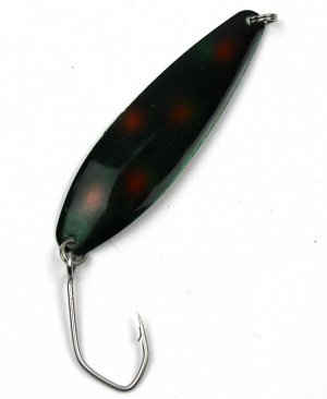 Блесна-колебалка JpFishing Salmon Trolling ST-221(7.5см, 5.6 гр, зеленая, красные точки, белая)