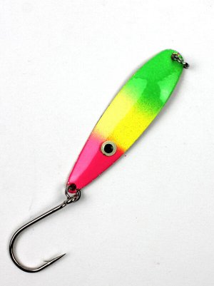 Блесна-колебалка Salmon Trolling ST-314G (7см, 4.2 гр, Green/Yellow/Pink UV Glow)
