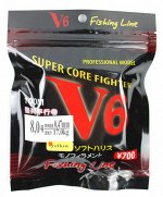 Леска JpFishing V6 №8.0 (0.47мм, 100м, 17кг, yellow/orange)