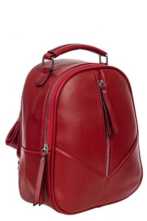 Рюкзак женский из гладкой экокожи, цвет бордовый