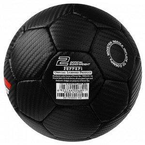 Мяч футбольный FERRARI, размер 2, PU, цвет чёрный, уценка (порвана упаковка)