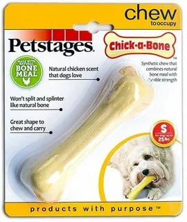 Petstages игрушка для собак Chick-A-Bone косточка с ароматом курицы 11 см малая