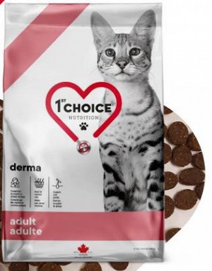 1&#039;st Choice Derma сухой корм для кошек с гиперчувствительной кожей Лосось 1,8кг