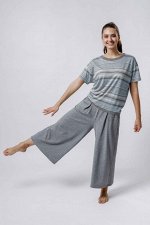 Костюм футболка/кюлоты:жен. МОДЕЛЬ 1. Лазурь