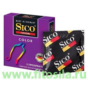 Презервативы Sico COLOR Цветные ароматизированные (3 шт.)