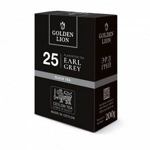 Чай черный "GOLDEN LION" Эрл Грей со вкусом бергамота 200 гр