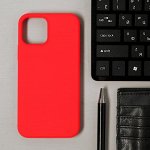 Чехол LuazON для телефона iPhone 12/12 Pro, Soft-touch силикон, красный
