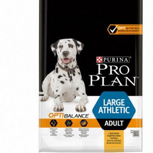 Pro Plan Large Adult Athletic сухой корм для для взрослых собак крупных пород атлетического телосложения с курицей и с рисом 14кг АКЦИЯ!
