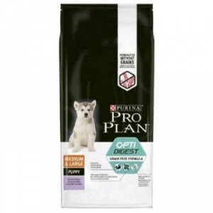 Pro Plan Medium Puppy Optidigest Grain Free Formula сухой корм для щенков средних пород Индейка 2,5кг АКЦИЯ!