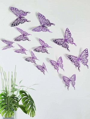 12шт 3D стикер стены бабочки