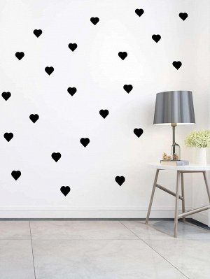 Наклейка на стену с рисунком сердца 2 листа