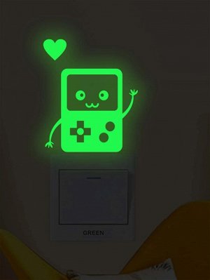 Светящаяся наклейка на переключатель с рисунком игровой консоли
