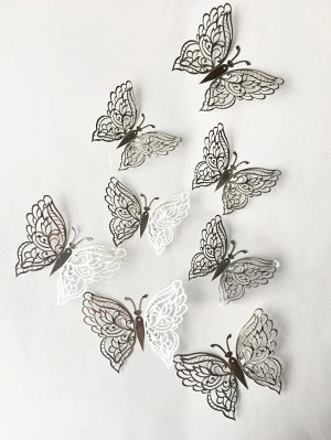 12шт стикер для стены в форме бабочки