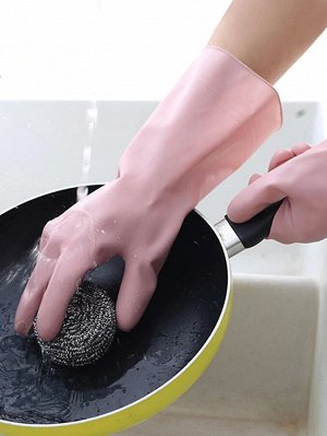 1 пара однотонные перчатки для мытья посуды