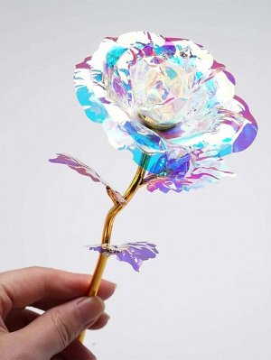 1 ветка пластиковая искусственная роза