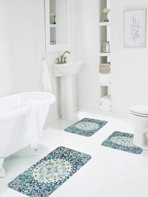 1шт коврик для ванной в стиле бохо с цветочным принтом