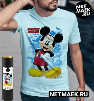 Футболка мickey мouse new, цвет голубой