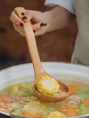 Деревянная ложка для супа 1шт