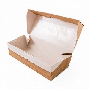Коробка крафт с окном 17*7*4 см (tabox500), 100 шт.