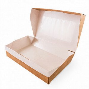 Коробка крафт с окном 20*12*4 см (tabox1000), 100 шт.