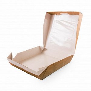 Коробка крафт с окном 20*20*4 см (tabox1500), 100 шт.