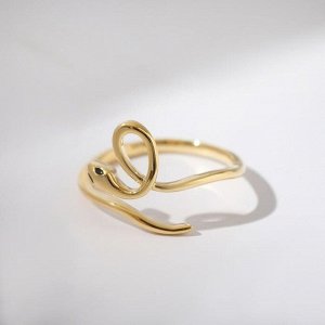 Кольцо "Змея" минимал, цвет золото, безразмерное