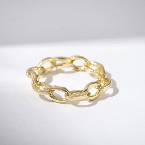 Кольцо "Цепь" оковы, цвет золото, размер 17