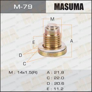 Болт маслосливной Masuma с магнитом M14x1.5