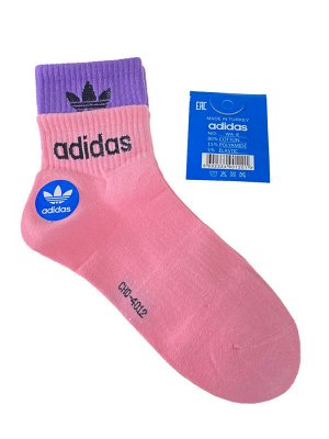 Женские спортивные носки с манжетами, цвет розовый с сиреневым