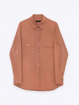 Куртка рубашечного кроя T033/brick