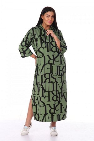 Платье Ткань: Кулирка; Состав: 100% хлопок; Размеры: 52, 54, 56, 58, 60, 62; Цвет: Зелёный