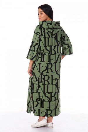 Платье Ткань: Кулирка; Состав: 100% хлопок; Размеры: 52, 54, 56, 58, 60, 62; Цвет: Зелёный