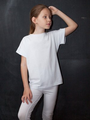 Костюм детский: футболка + леггинсы, белый