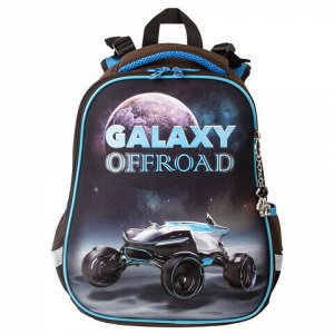 Ранец BRAUBERG PREMIUM, 2 отделения, с брелком, "Galaxy offroad", 3D панель, 38х29х16 см, 229906