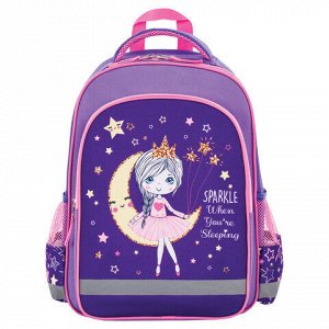 Рюкзак ПИФАГОР SCHOOL для начальной школы, Moon princess, 38х28х14 см, 228828