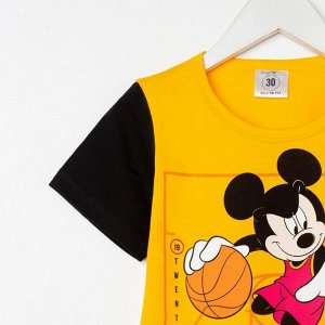 Футболка детская Mickey Микки Мауc, рост, жёлтый