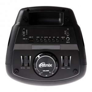 Портативная колонка Ritmix SP-870B, 120 Вт, Bluetooth, AUX, microSD, FM, 4400 мАч, чёрная