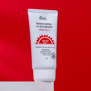 Солнцезащитный крем Ekel, для светлой кожи, SPF 50+/PA+++, 70 мл