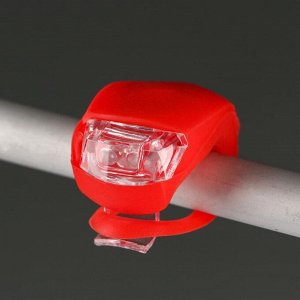 Фонарь велосипедный, водонепроницаемый, 2 LED, CR 1130 2 шт, 3 режима, микс