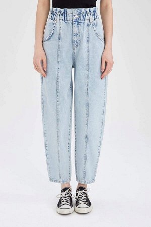 Потертые джинсы Cool Paper Bag с высокой талией