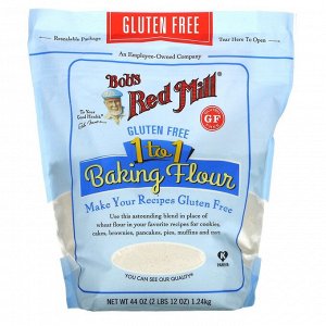 Bob's Red Mill, 1 to 1 Baking Flour,  44 oz (1.24 kg)